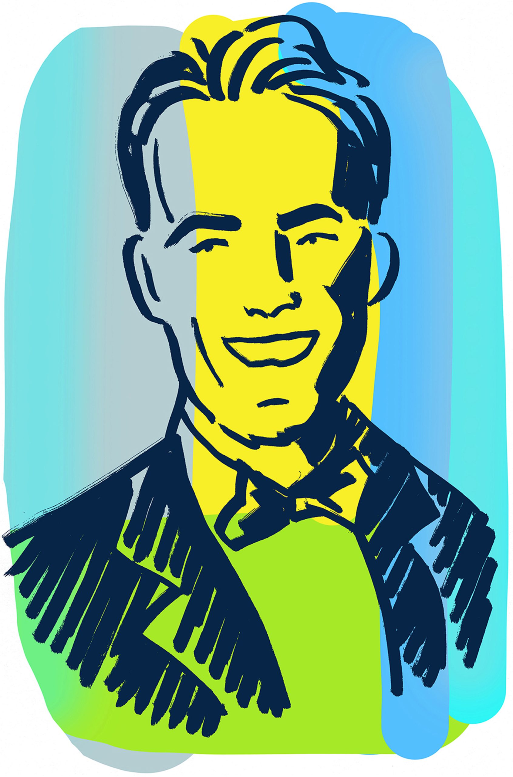 illustrated portrait: Steven Levenson